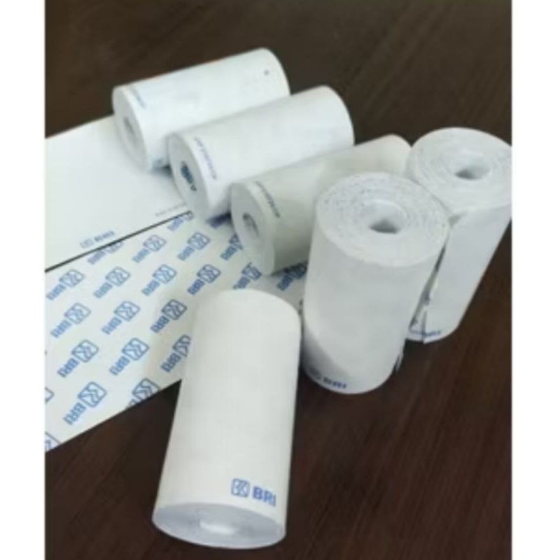 

InJO kertas thermal 57x30 logo BRI 100 rol kertas thermal brilink 57x30