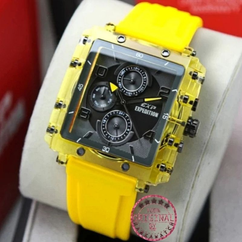 Jam Tangan Wanita Expedition E6808 Ruber Original Yellow

