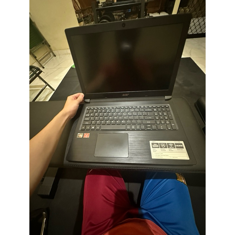 LAPTOP ACER ASPIRE A315-41 15,6" RYZEN 3 3200U RAM 8GB SSD 250GB HDD 1TB. BEKAS MANTAP 100%