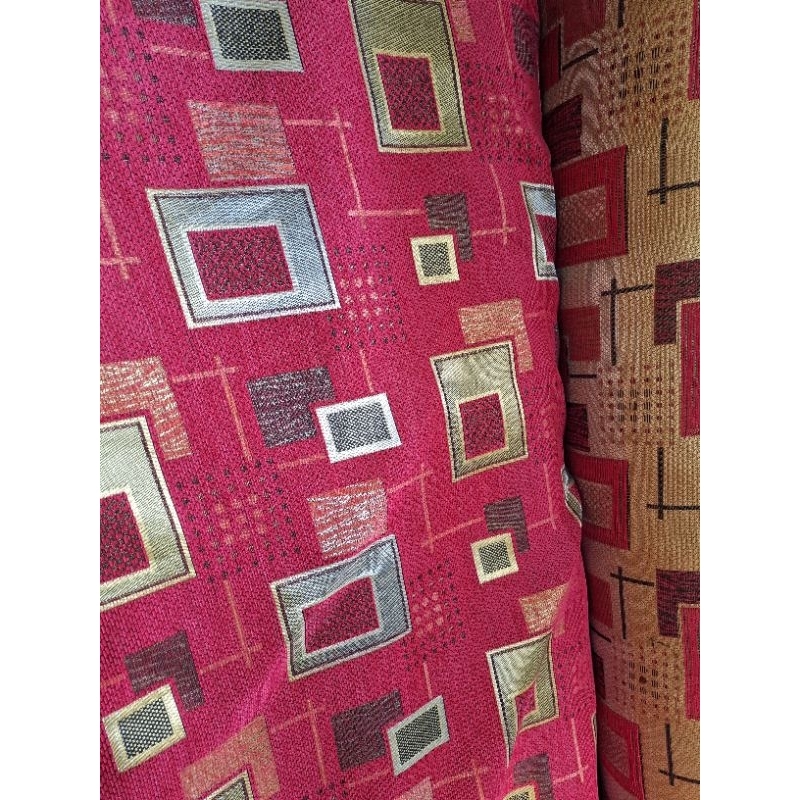 Kain Sarung Cenill Sofa Meteran // Kain Sofa Motif Bulat // Bahan Sofa Meteran