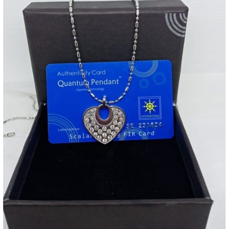 KALUNG QUANTUM PENDANT BIO ENERGI SILVER LOVE TERAPI KESEHATAN - PENDANT
