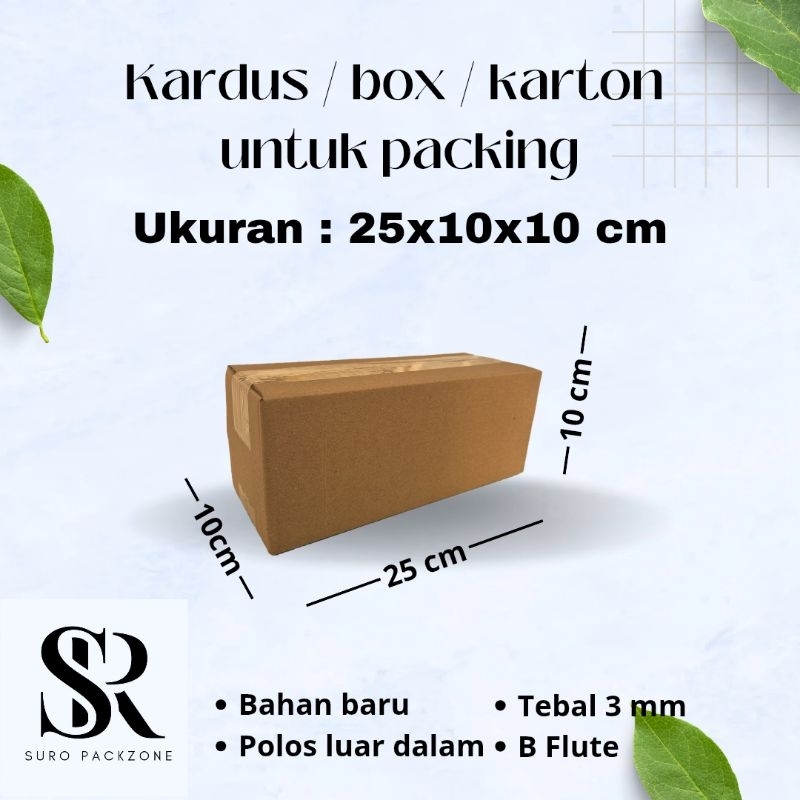 

Kardus Packing Ukuran 25x10x10 cm / Box Packing / Karton Packing Polos Baru dan Tebal