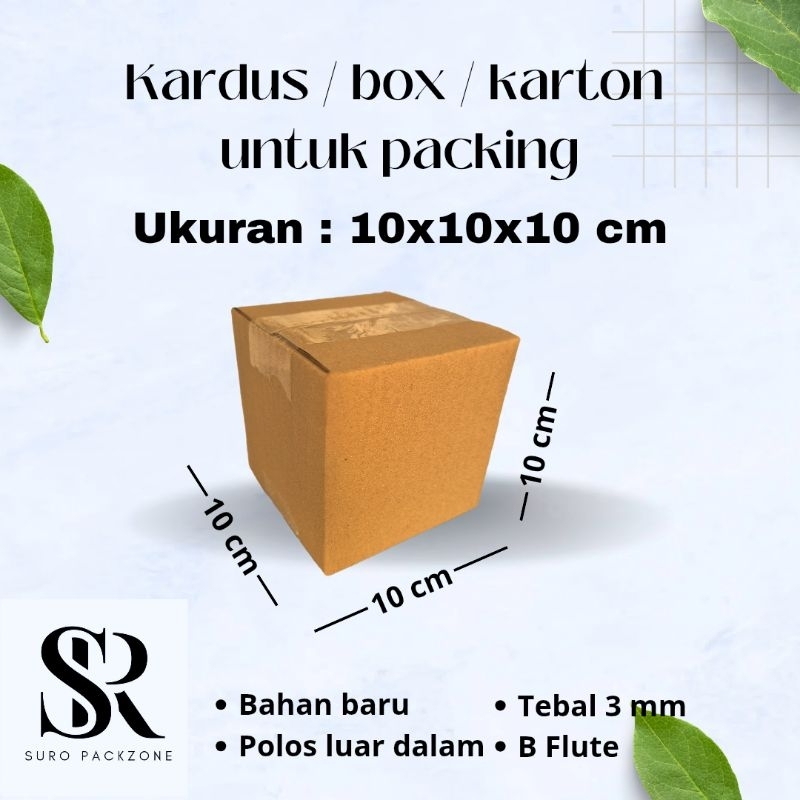 

Kardus Packing Ukuran 10x10x10 cm / Box Packing / Karton Packing Polos Baru dan Tebal