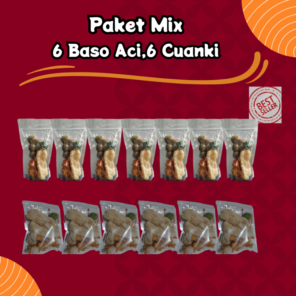 

Paket mix (murah) baso aci 6, cuanki 6, paket usaha viral