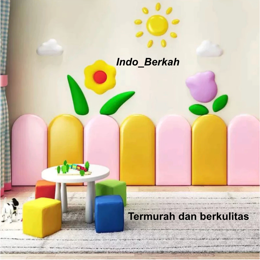 Headboard Wall Panel 3D, Headboard Hiasan Kamar, Hiasan Dinding, Sandaran Bermain Anak 20 x 45cm (KO