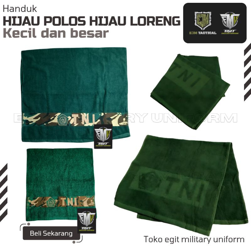 handuk loreng kecil besar handuk hijau tni kecil besar