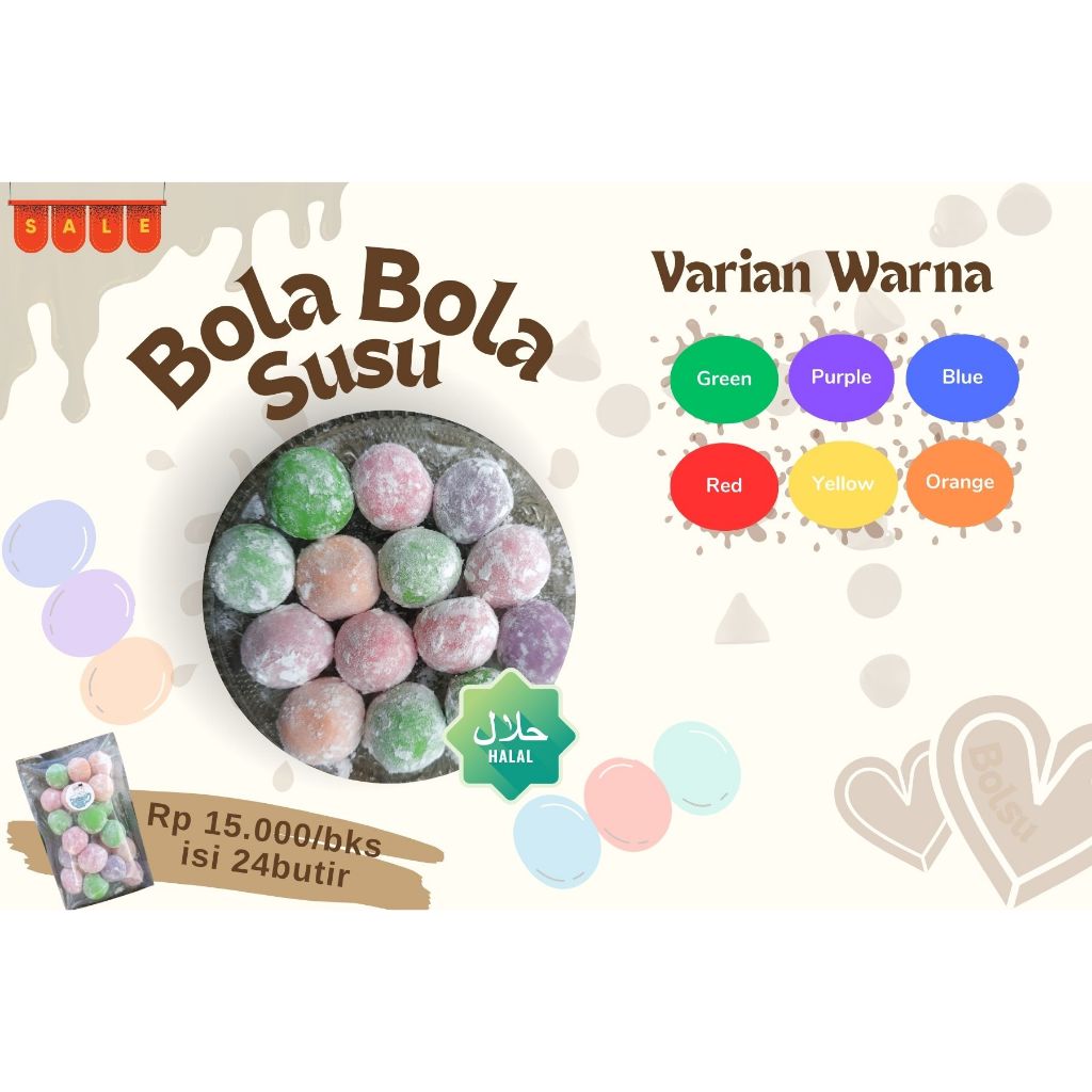 

Bola Bola Susu Halal isi 24butir Promo Rp 13rb