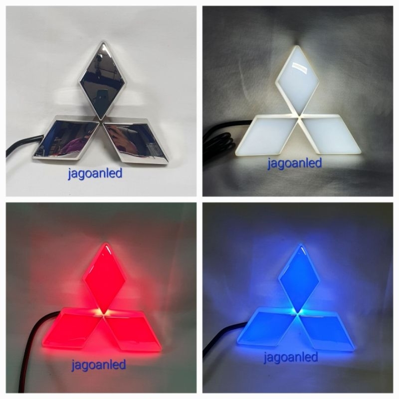 Emblem Mobil Logo Mitsubishi LED Lampu Varoasi 5D