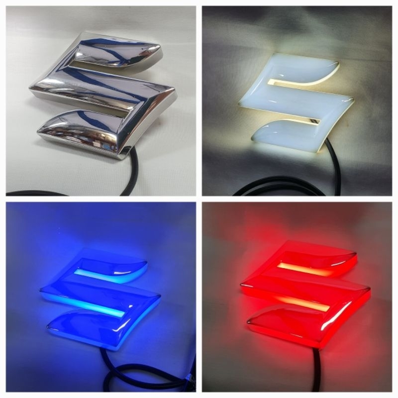 Emblem Mobil Logo Suzuki LED Lampu Variasi Belakang 5D