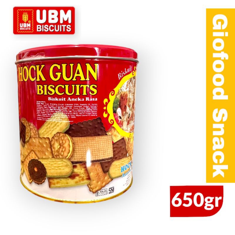 

UBM HOCK GUAN BULAT 650gr ASSORTED KALENG Merah Aneka Biskuit Wafer Cookies Snack Cemilan Makanan Food