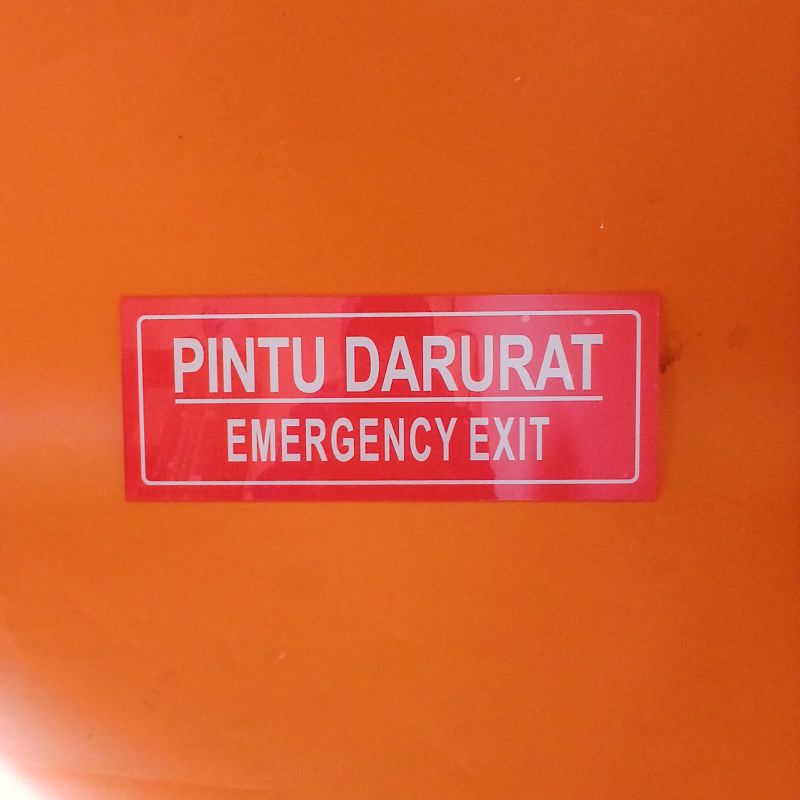 

Akrilik Rambu Pintu Darurat - Akrilik Rambu Emergency Exit