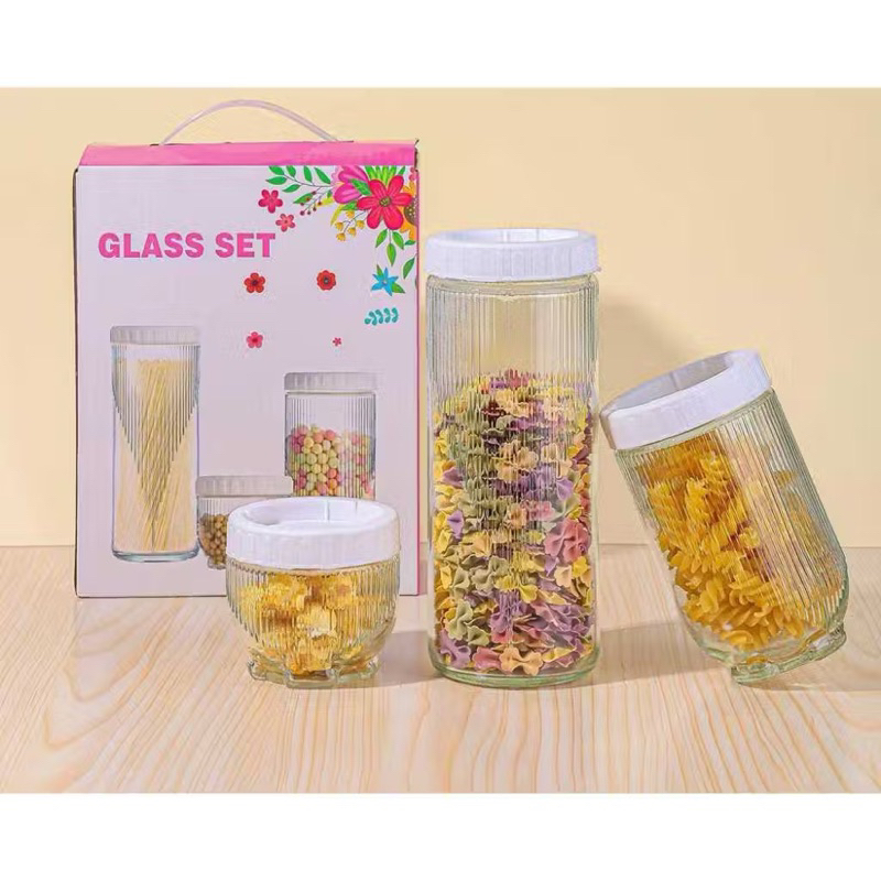 Toples Kaca Beling   3in1 / Toples kue Lebaran