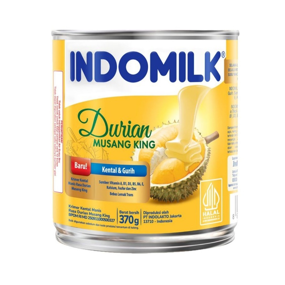 

susu kental indomilk durian musang king 370