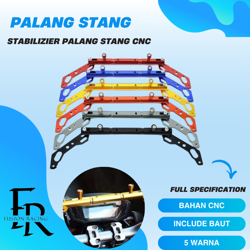 Stabilize Palang Stang + Dudukan Lampu Tembak CNC Nmax Pcx Lexi X-Ride RX King Beat Street Tiger Meg