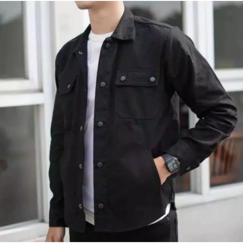 SEMI PARKA / KEMEJA SEMI PARKA PRIA WANITA / BAHAN CANVAS