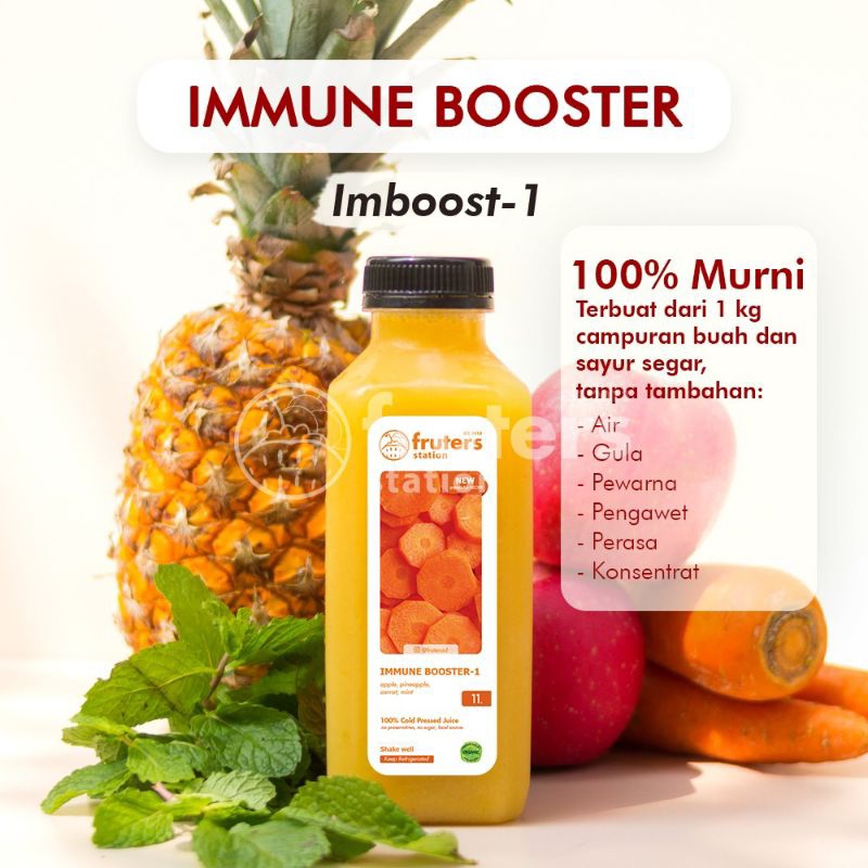 

[IMBOOST-1] Cold Pressed Juice 100% Murni (Jus Sehat / Diet) - Immune Booster - Fruters Station
