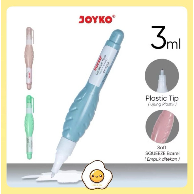 

Tip Ex Cair Joyko Pastel CF-P236 / Correction Fluid / Cairan Koreksi / Tip X (Satuan)