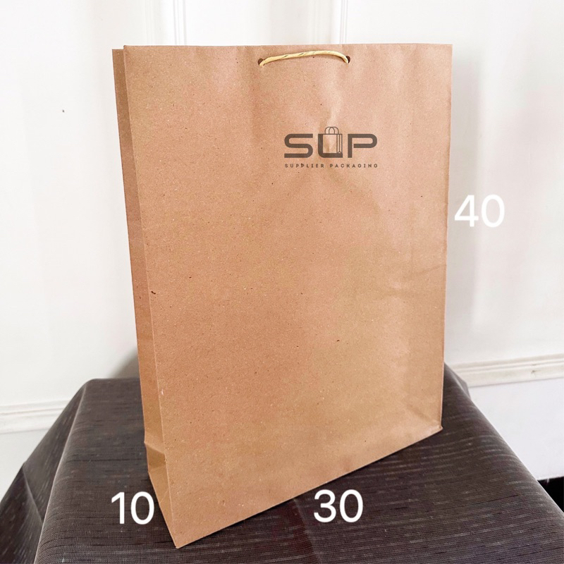 

PAPER BAG 30x40 PAPERBAG COKLAT JUMBO TAS KERTAS POLOS COKLAT BESAR TEBAL PREMIUM