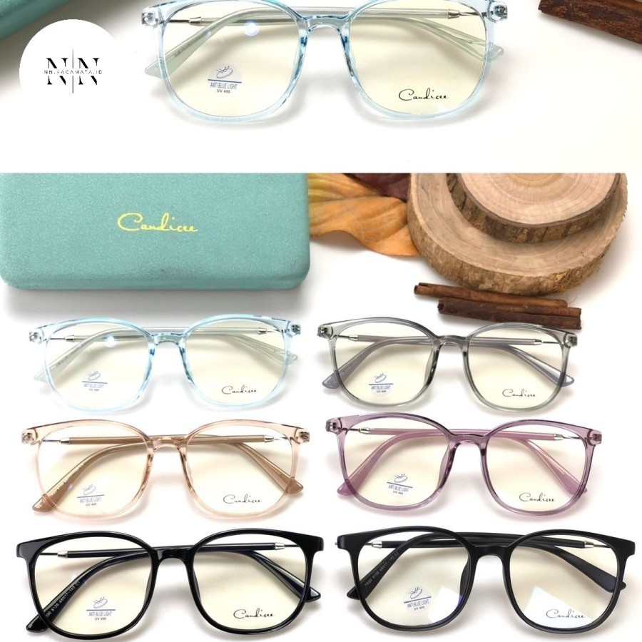 Nnkacamata frame oval plastik pria wanita 8139