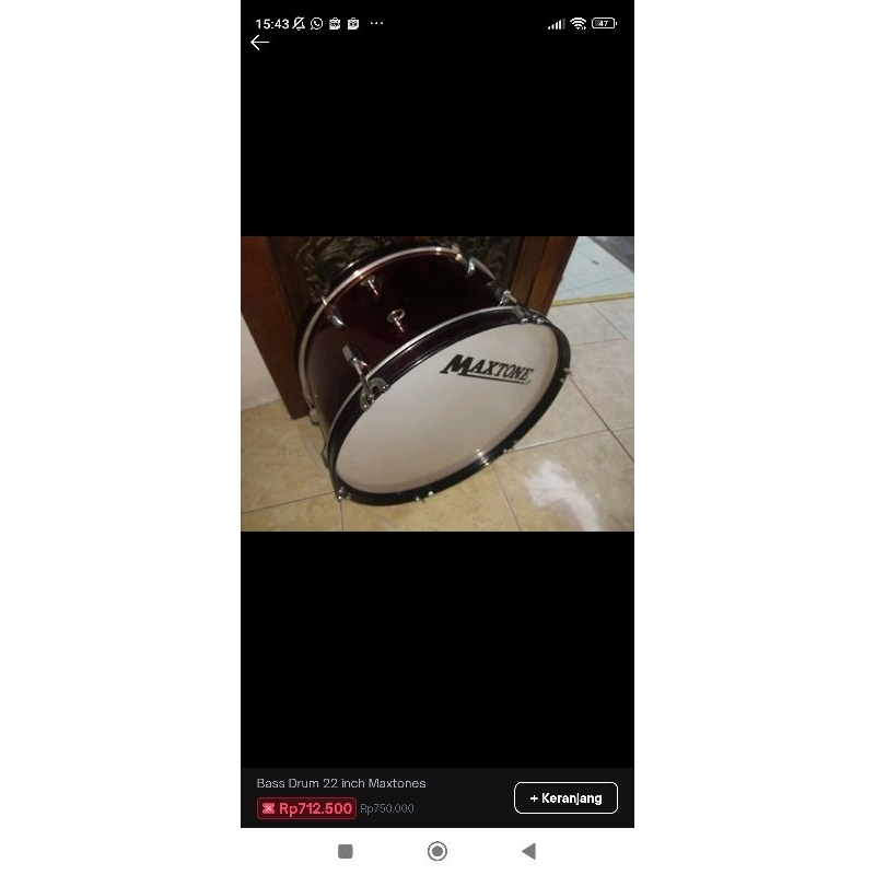 BASS DRUM 22 INCH MACTONE TAIWAN