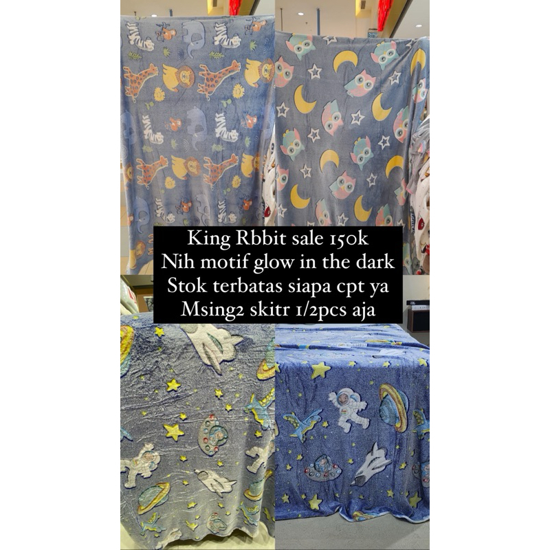 Selimut dan Handuk King Rabbit Sale 150x200cm / King Rabbit Towel