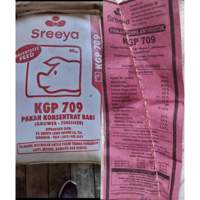 Kgp sreeya 709 konsentrat babi penggemukan 10 kg