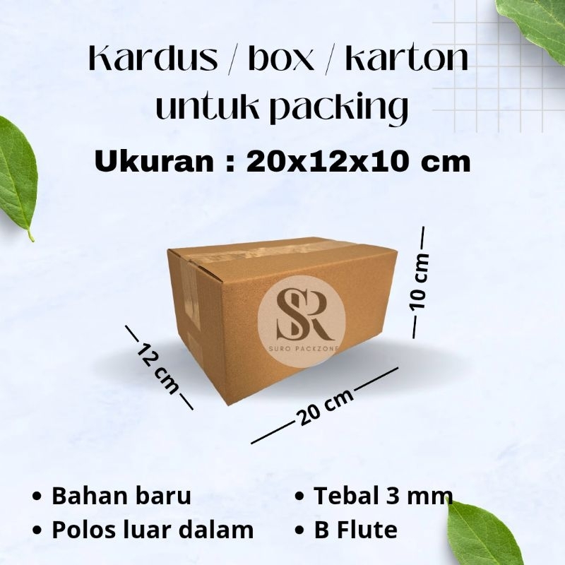 

Kardus Packing Ukuran 20x12x10 cm / Box Packing / Karton Packing Polos Baru dan Tebal