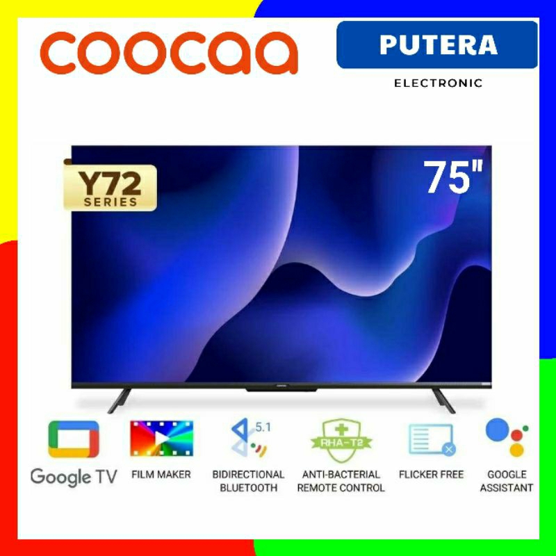 COOCAA GOOGLE TV 75 inch 4K UHD 75Y72 / Y72