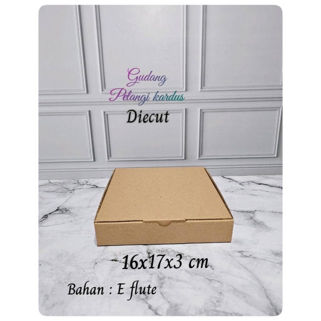 

Kardus karton Uk. 16x17x3...Model diecut/pizza