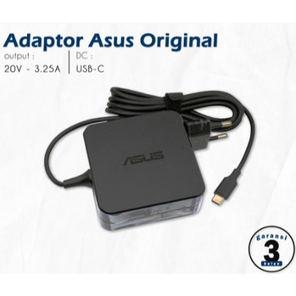 Wst Adaptor Charger Asus ZenBook 13 OLED UM325UA 65W 20V 3.25 Type-C Ori
