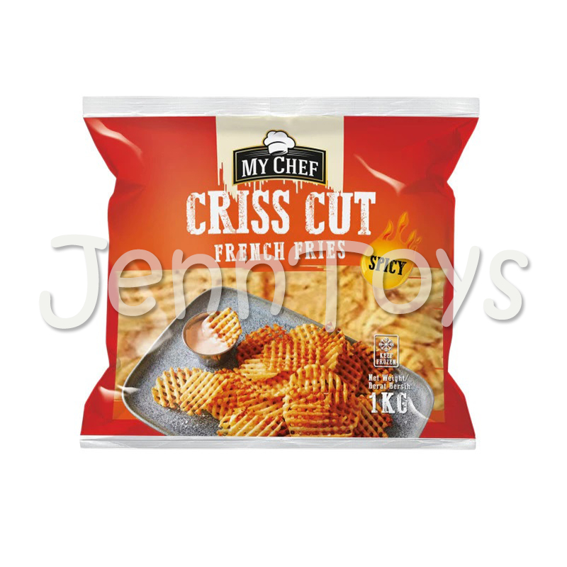 

MY CHEF CrissCut Spicy French Fries 1kg, Kentang Goreng Frozen criss cut waffle