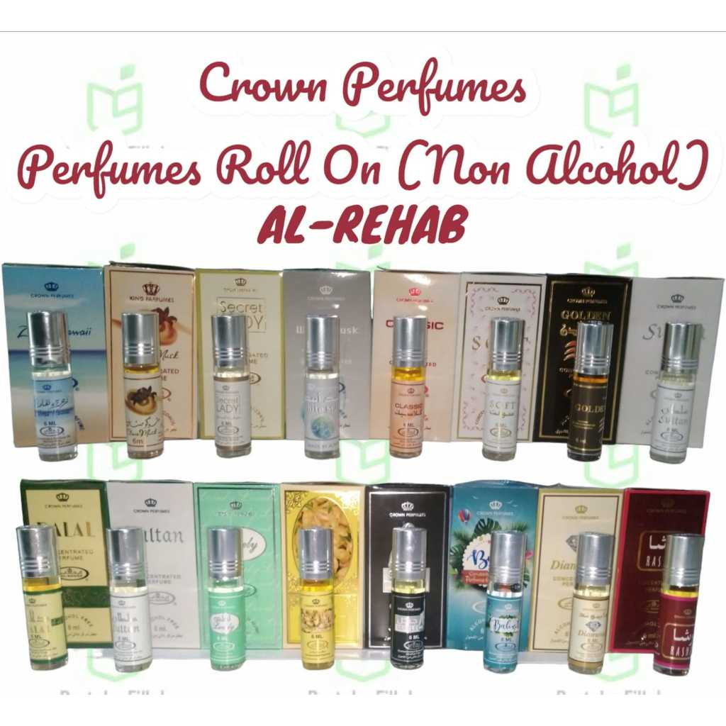 Original Perfumes Roll On (Non Alkohol) - AL-REHAB & AL-RAEHAN (Crown - King Perfumes)