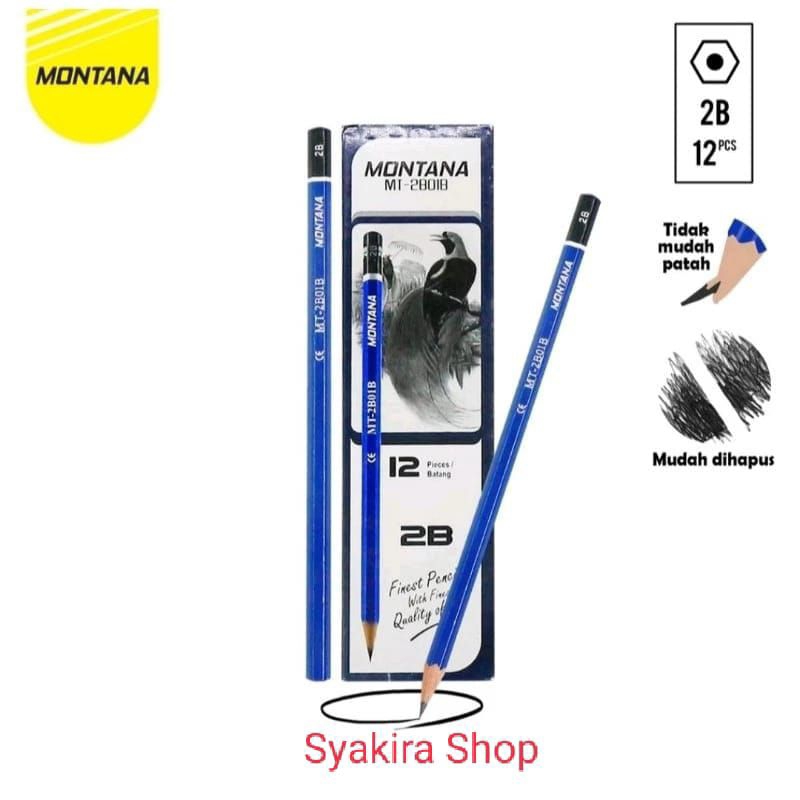 

1 LusinReady Pensil Montana 1 pack isi 12pcs. Warna Biru