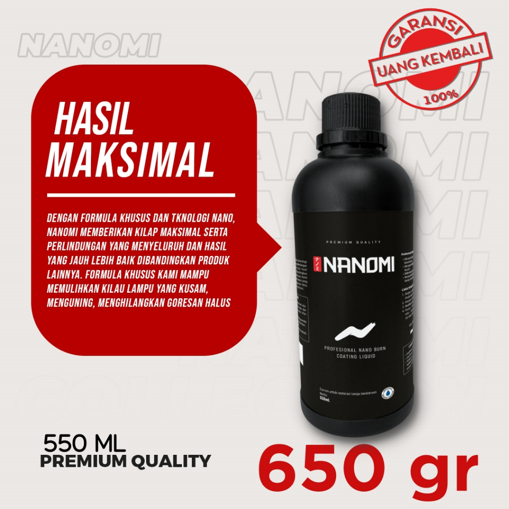 [ ORI TANPA CAMPURAN ASETON ] Liquid Reffil Nano Burn Coating Poles Lampu Mobil Murah