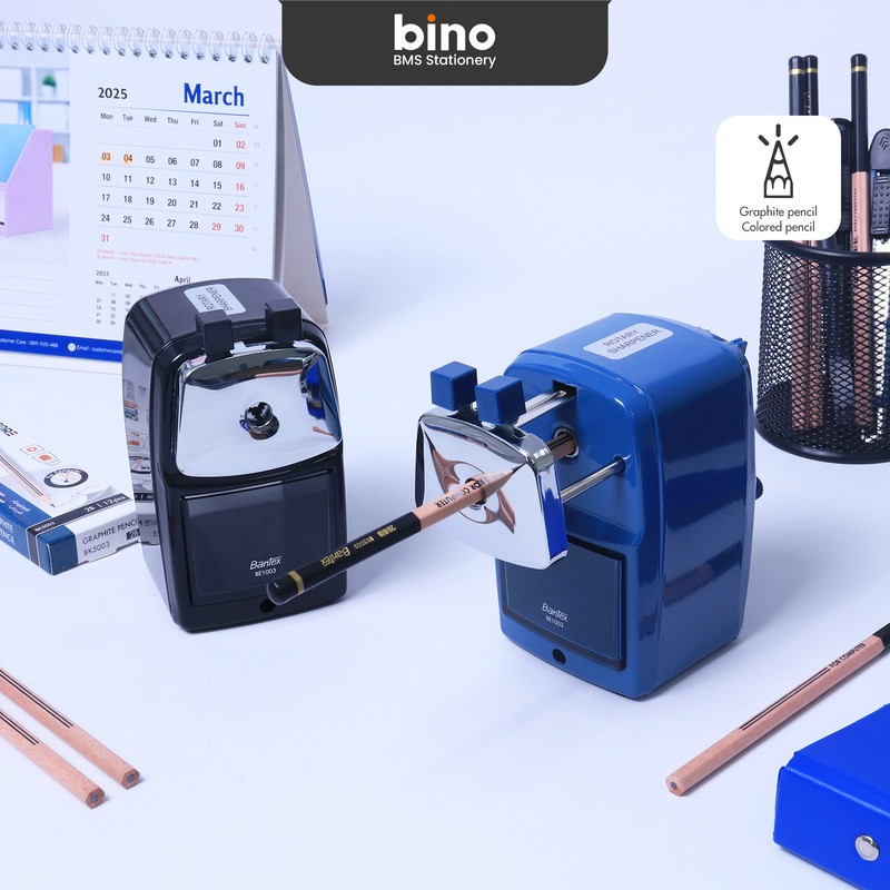 

[BMS Bekasi] Bantex Rautan Pensil Putar / Rotary Sharpener Bahan Metal 5 Tingkat Ketajaman BE1003