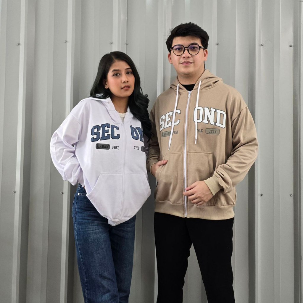 ( isi 2 pcs) Terbaru jaket hoodie SECOND HOODIE / Jaket couple pasangan terbaru / sweater couple pas