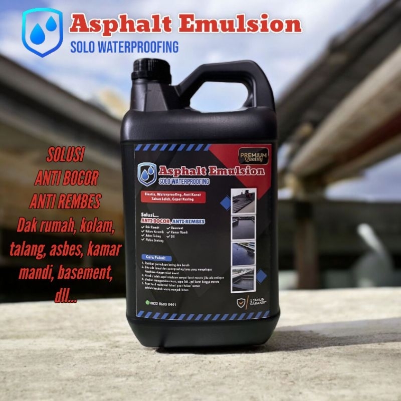 Aspal Cair 5KG Anti Bocor Anti Rembes | Asphalt Emulsion Waterproofing | Anti Bocor Dak | Cat Pelapi