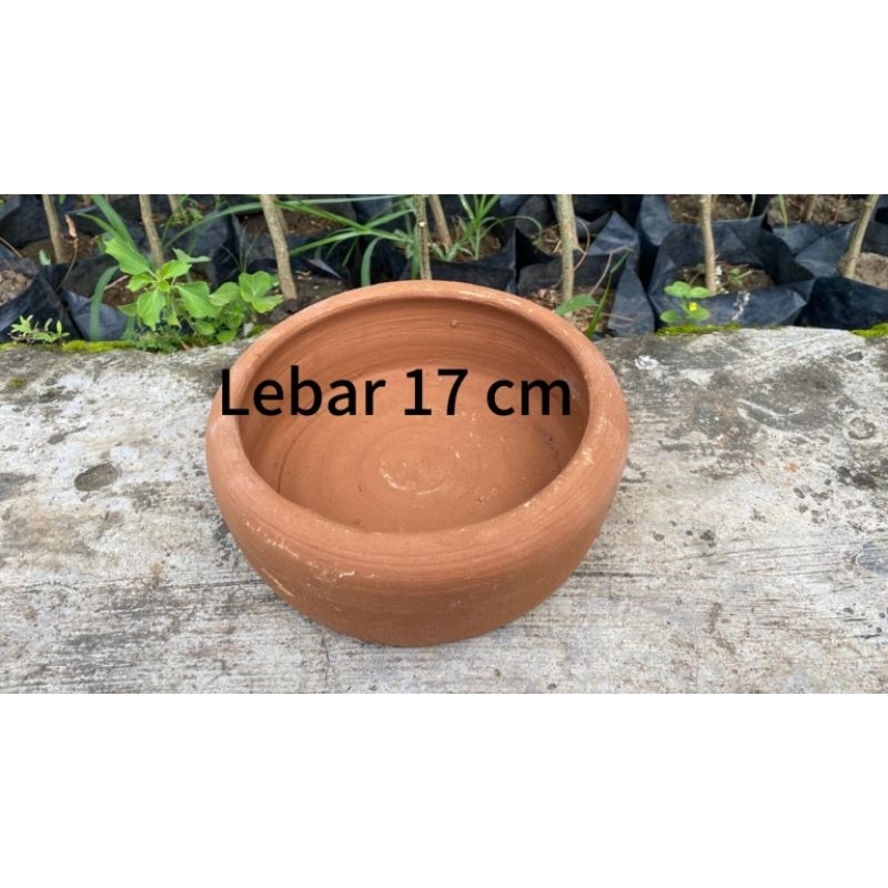 wadah pakan kelinci Diameter 16-17 cm Gerabah