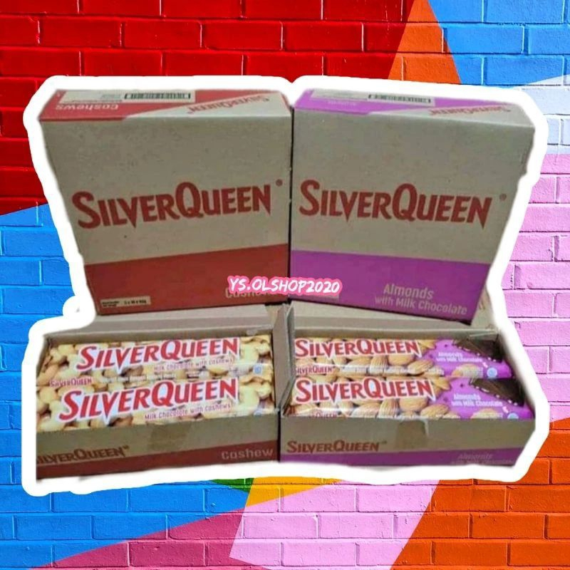 

1 BOX isi 10 Pcs Silverqueen Almond & Cashew 55 Gr x 10 Pcs
