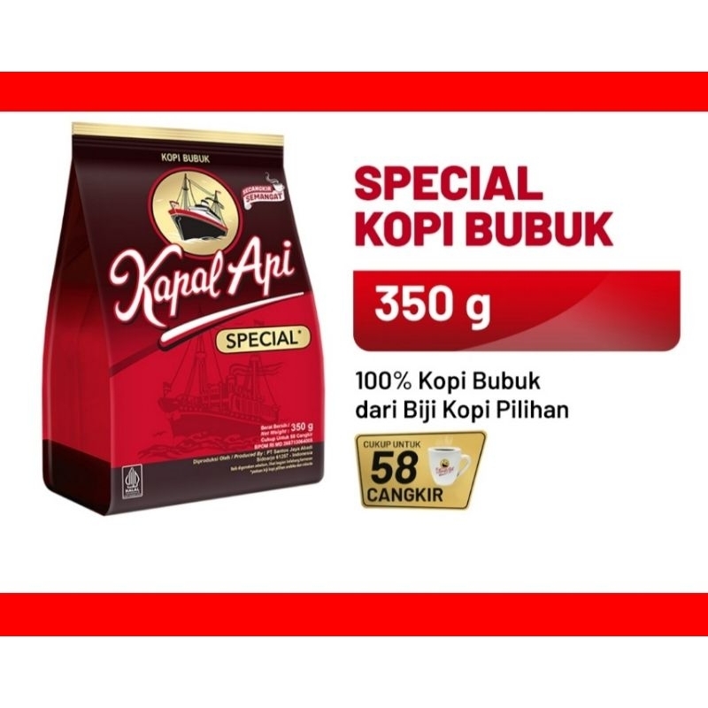 

Kopi Kapal Api Spesial Merah 1 PCS (350 Gram)
