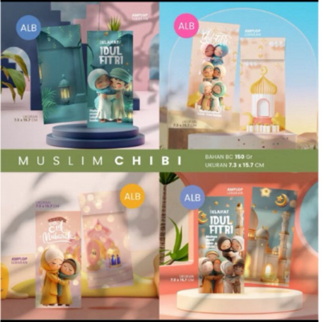 

AMPLOP LEBARAN PREMIUM (ISI 10PCS) | BAHAN 150 GSM | ISI 4 DESAIN (SESUAI TEMA)