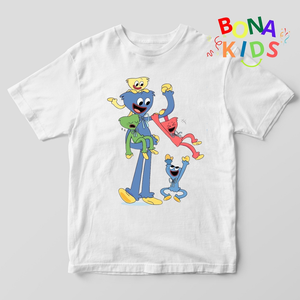 Kaos Anak Huggy Wuggy Baju Atasan Anak Mini Huggy Unisex