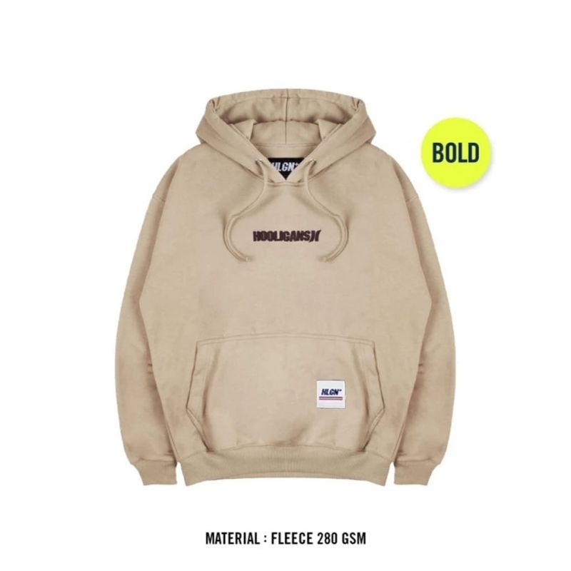 Hooligans Sweater Hoodie Bold Cream M-XXL