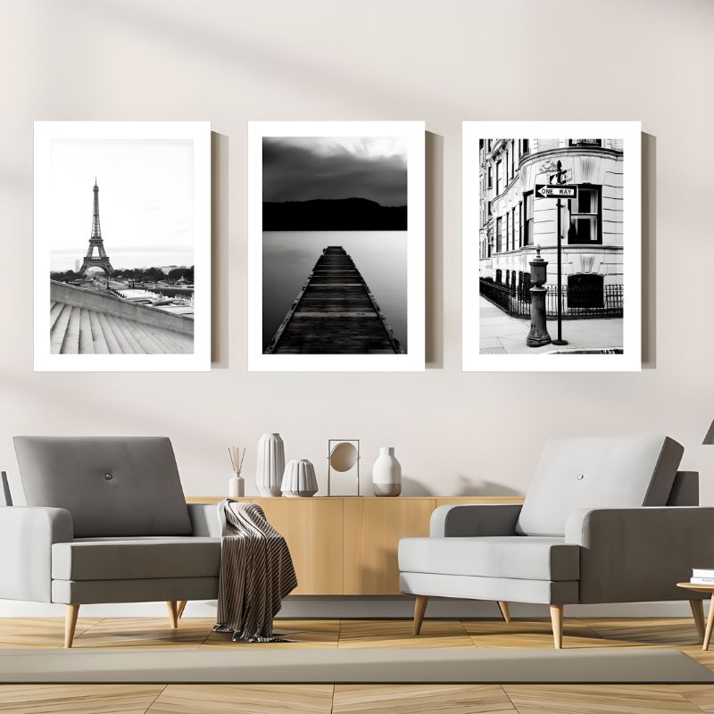 HIASAN DINDING AESTHETIC HITAM PUTIH DEKORASI RUANGAN KAMAR RUMAH TEMA HITAM PUTIH WALLDECOR B&W AES