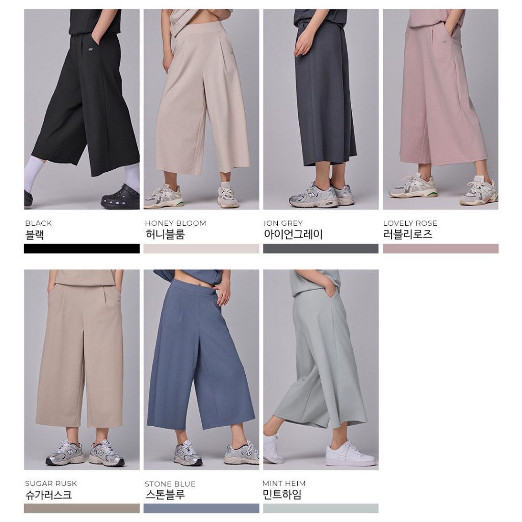 STL Forte Wide Pintuck Pants / Celana Kulot 7/8