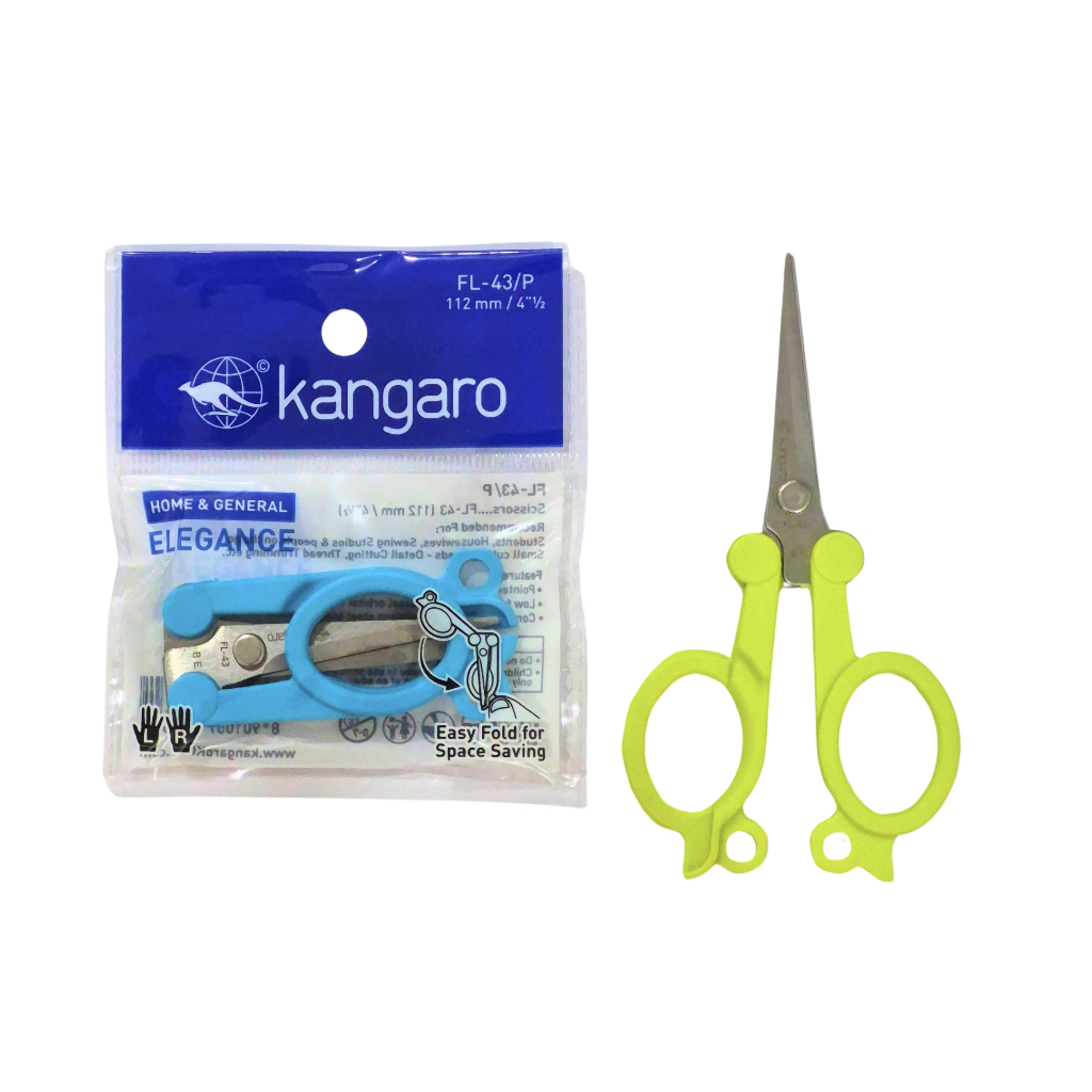 

Gunting Lipat Kangaro FL 43/P ( Foldable Scissors )