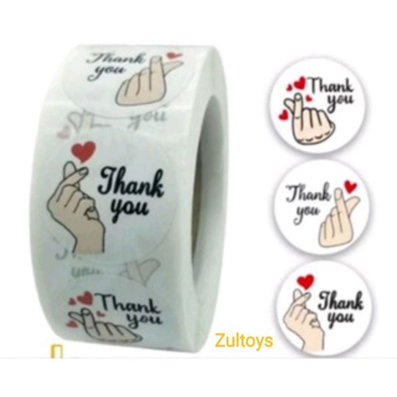 

Stiker Thankyou 1 Roll 500 pcs/Sticker Saranghae