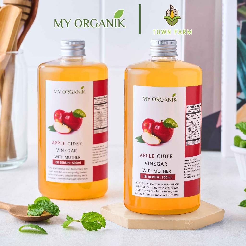 

My Organik Cuka Apel Original Paket Hemat 2in1 Apple cider Vinegar With Mother Premium Organik