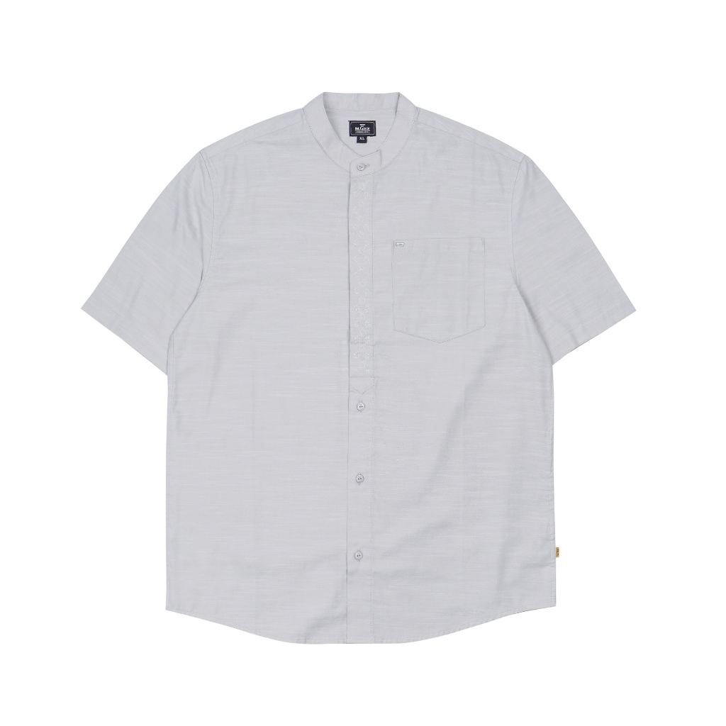 Baju Koko MGEE Original - Baju Koko Lengan Pendek Original MGEE Alfero CKPR 097 Light Grey