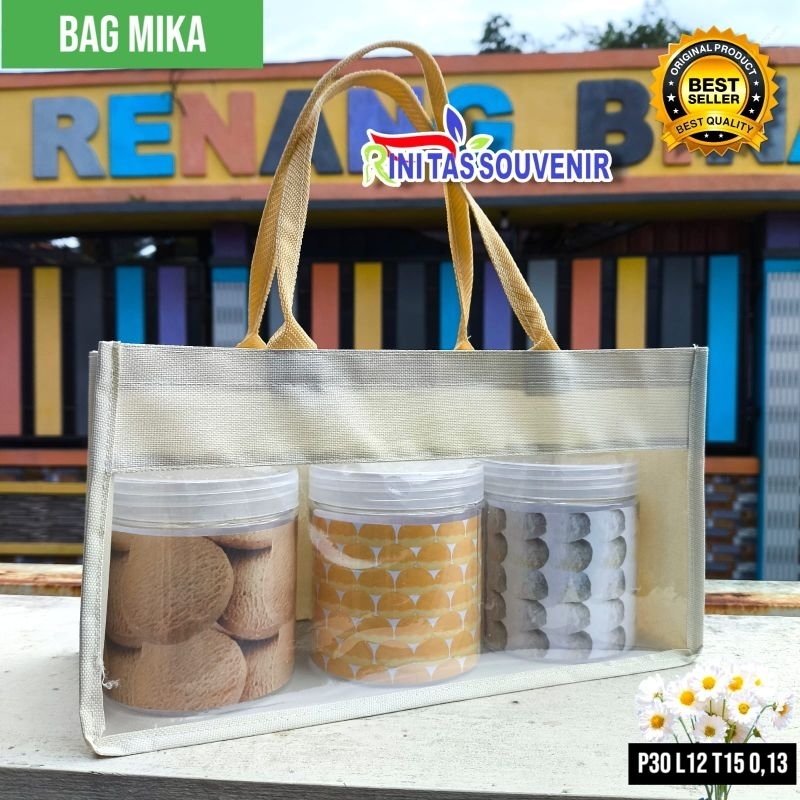 

Tas Hampers Nastar Bahan Polyester Polos Mix Mika 0,13 Tas Nastar Polos